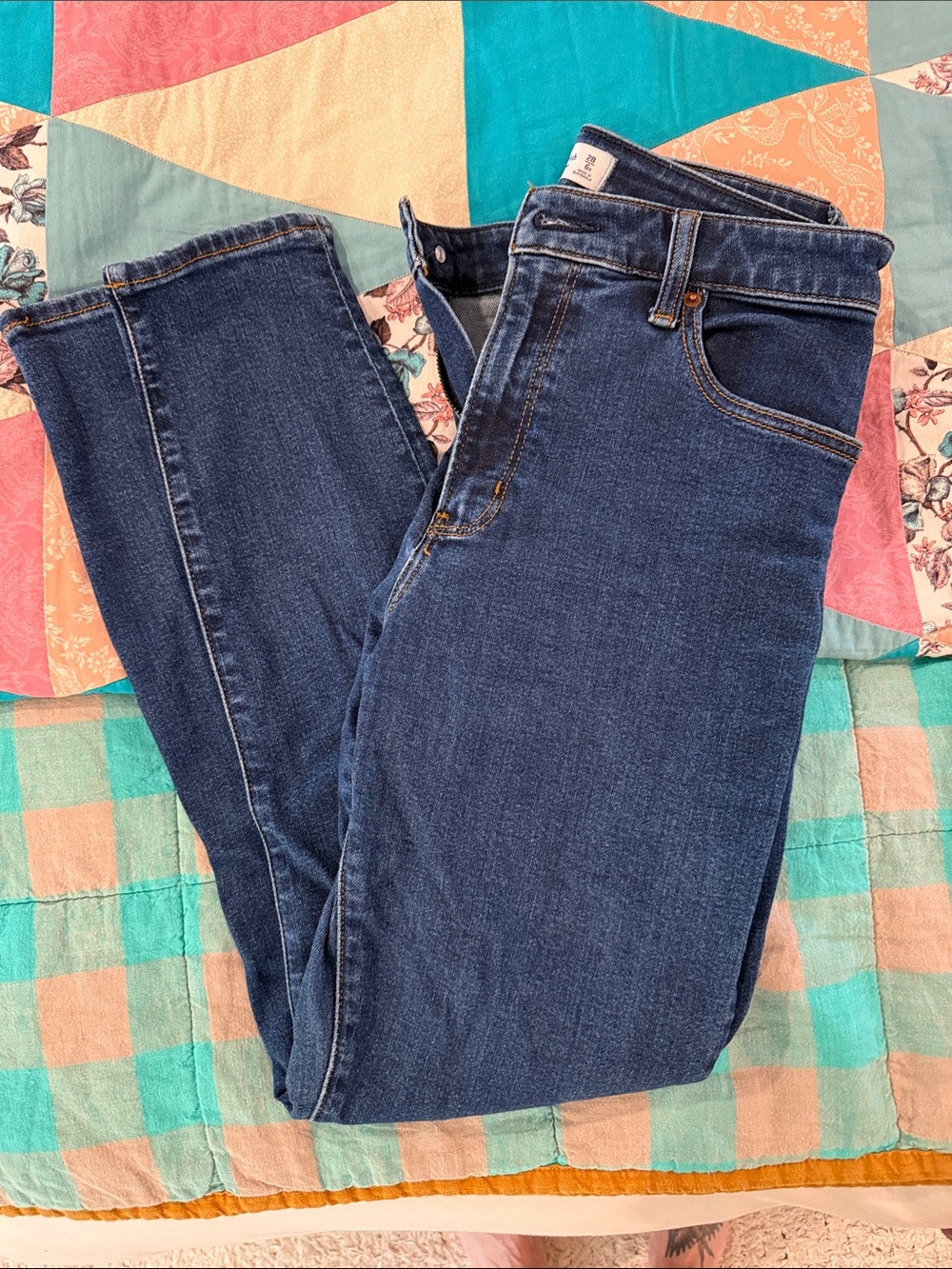 Abercrombie & Fitch Women's Dark Indigo Skinny Jeans